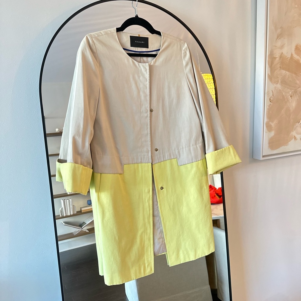 Tahari Tan and Yellow Women's Coat